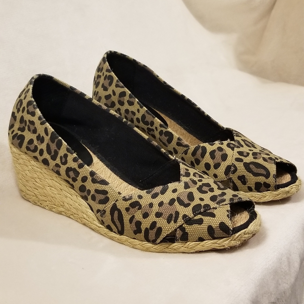 Ralph Lauren Leopard Wedge Heels